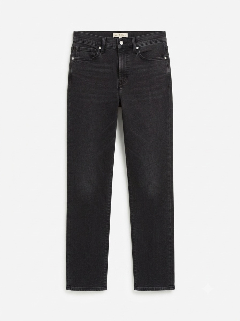 Madewell Black Classic Straight Jeans Size 26 Dark Wash Capsule Minimalist Chic
